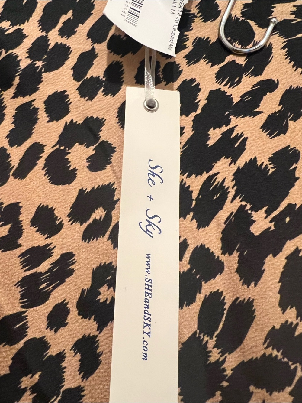 Sale! She + Sky Leopard Print A-Line Skirt in Black & Tan—NWT! - Picture 2 of 4